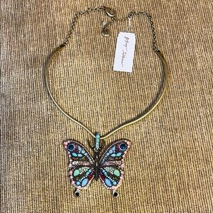 Betsey Johnson Multicolor Butterfly Necklace